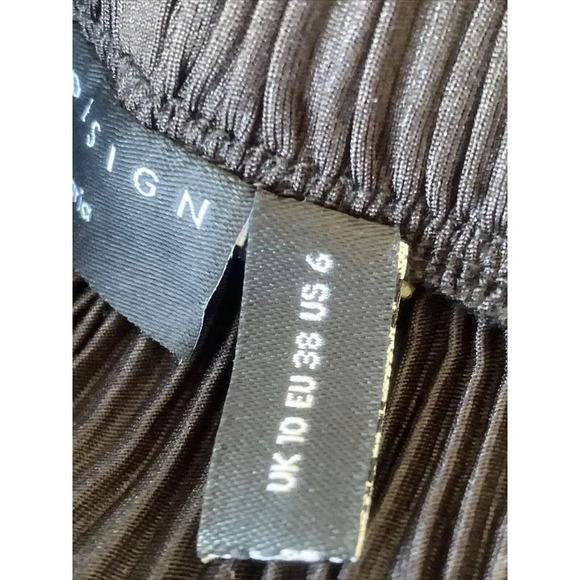 ASOS Women's Size 6 Black High Waisted Wide Leg Accordion Pull On Pants New - Picture 6 of 7